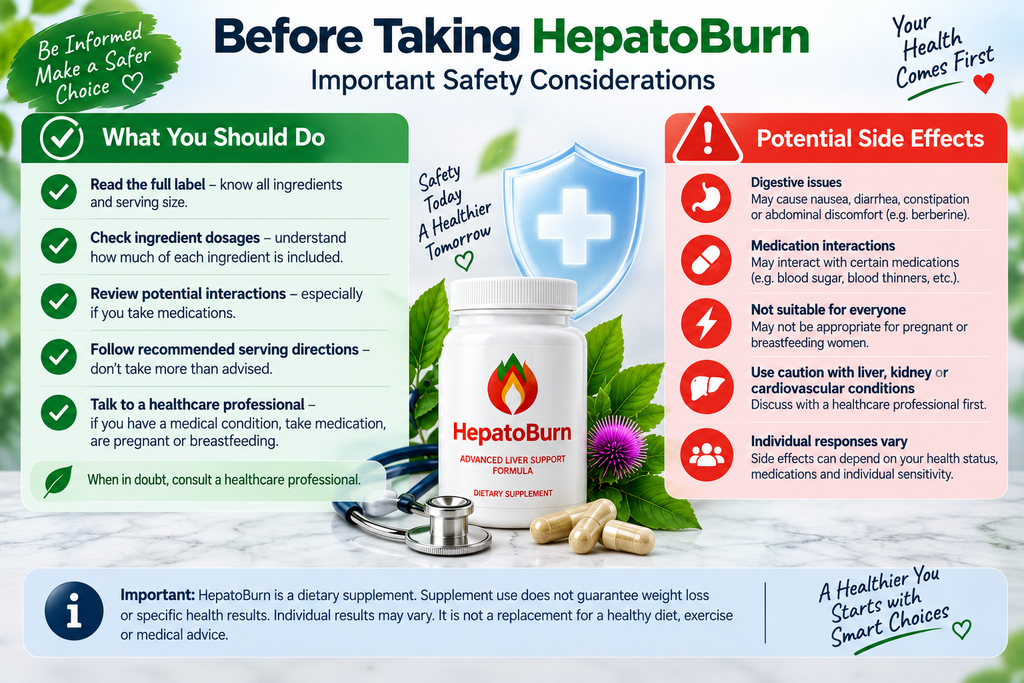 : HepatoBurn safety and side effects checklist.