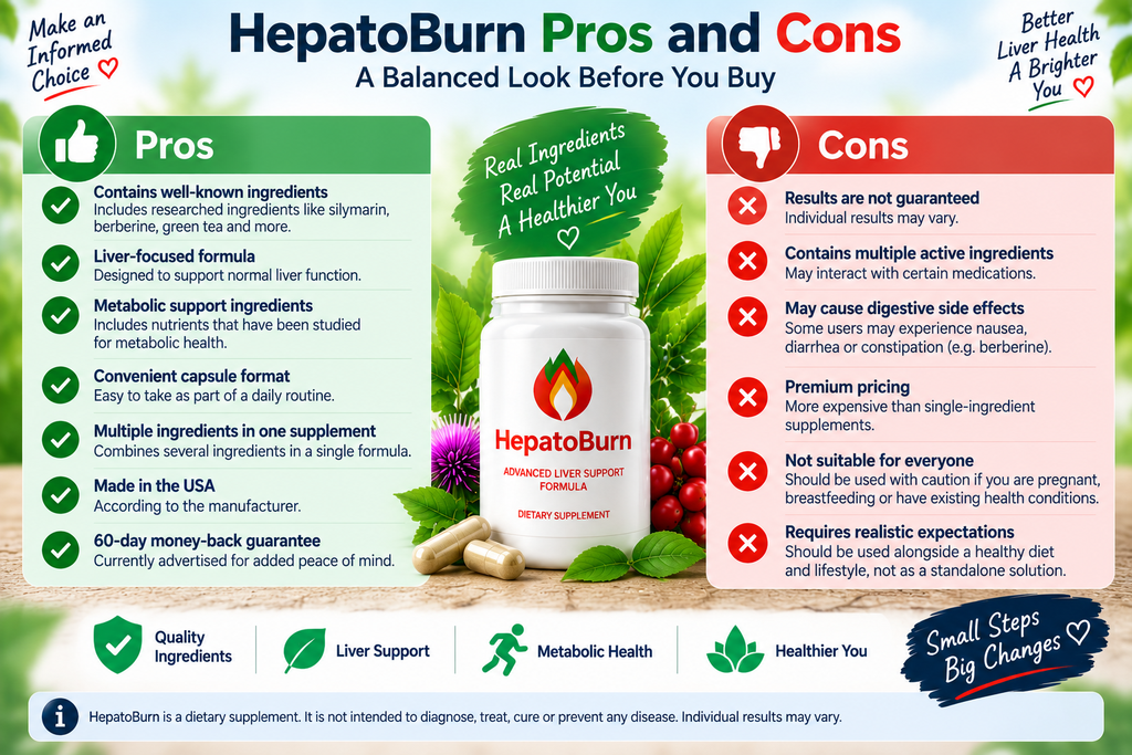 HepatoBurn review pros and cons.
